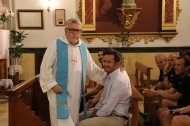 El padre Ángel Becerra con Paco Góngora ex alcalde de El Ejido.
