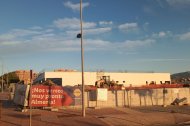 Estructura del nuevo Lidl que ya se construye junto al Centro Comercial Torrecárdenas.