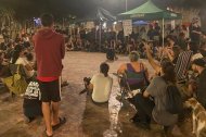 Imagen de una de las asambleas en la acampada de la Plaza Circular.