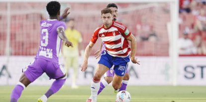 Lucas Boyé en el partido del Torneo de Granada donde caía lesionado.