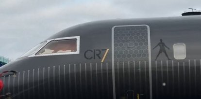 El jet privado de Cristiano Ronaldo no pasa inadvertido.