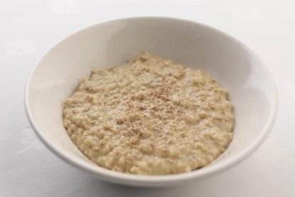 Porridge de avena para desayunar.