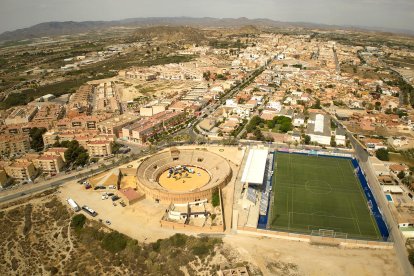 La Plaza de Toros de Vera a vista de pájaro.