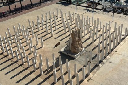 Monumento a las víctimas de Mauthausen, imagen tomada desde el Cable Inglés.