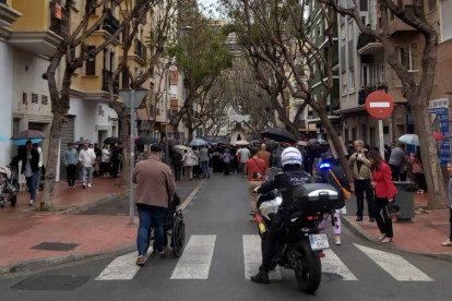 Procesión de la Borriquita en Almería en la mañana del Domingo de Ramos 2025.