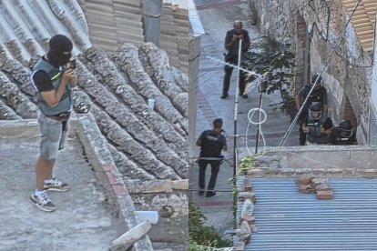 Agentes de la Guardia Civil durante el operativo especial para la detención en Purchena.
