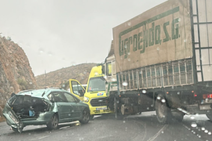Imagen del accidente de tráfico de este lunes en Dalías