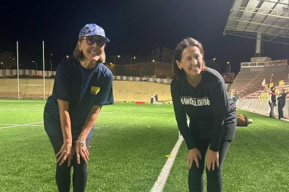 Tomi Sánchez y Elisa Poyatos, pioneras del CD Almería Fútbol Andando.