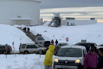 Atasco en los alrededores del Observatorio Astronómico de Calar Alto este 1 de enero para ver la nieve.
