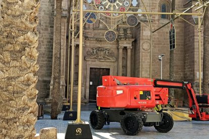 Los operarios han terminado esta semana de retirar el montaje del castillo.