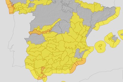 Mapa de España de este martes