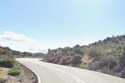 Parte de la carretera entre Lubrín y Zurgena.
