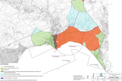 Así se dividen ahora las servidumbres aeronáuticas del aeropuerto de Almería