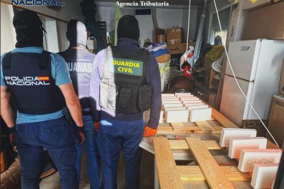 Imagen de la operación que unió a Policía Nacional, Guardia Civil y Servicio de Vigilancia Aduanera contra el narcotráfico en Macael.