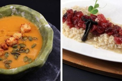 Platos del menú degustación del Restaurante Juan Moreno.