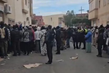 Trifulca en Roquetas de Mar.