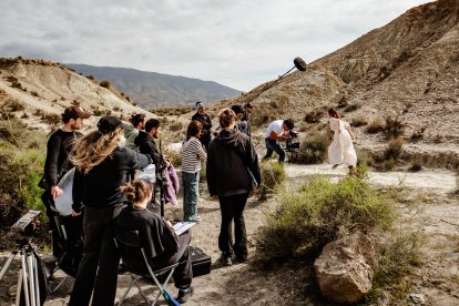 Rodaje en Tabernas del  cortometraje almeriense ‘Pajarito’.