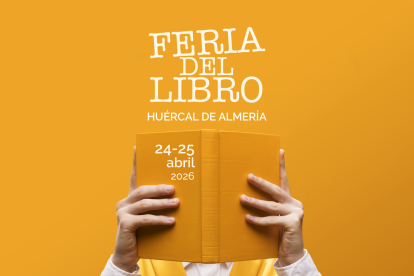 Cartel anunciador de la Feria del Libro 2026 de Huércal de Almería.