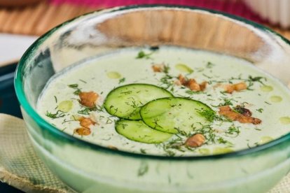 Crema fría de pepino.