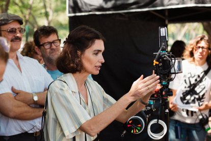 Paz Vega, en un momento del rodaje de su ópera prima como directora, ‘Rita’.