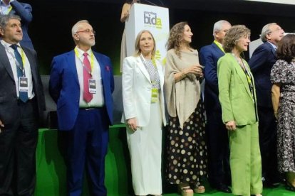 Julia Rojas, en el acto celebrado en el Teatro Real de Madrid.