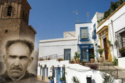 Rostro del documento de identidad argentino de Francisco Torres sobre una imagen de Níjar.