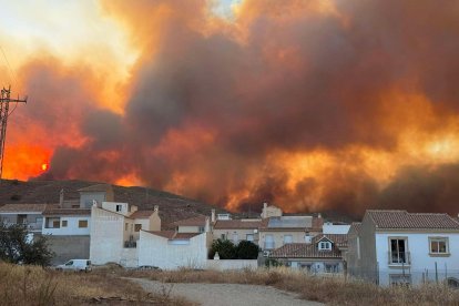 Incendio forestal en Los Gallardos.