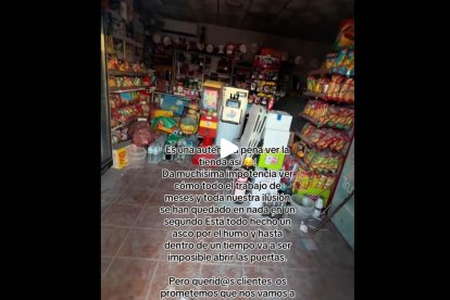 El Rincón Dulce tras el incendio producido esta semana.