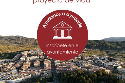 Detalle del cartel del Plan Municipal de Vivienda de Huércal-Overa.