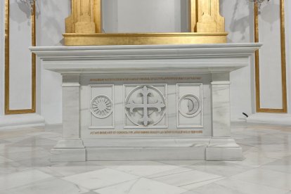 Imagen del nuevo altar del Santuario del Saliente, que abrirá de nuevo el próximo 6 de septiembre.