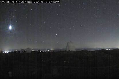Imagen de la superbola de fuego vista desde el Calar Alto.