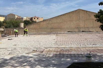 Actualmente se trabaja en el hormigonado de esta zona del Parque 'El Canico'.