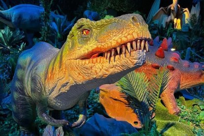 Uno de los dinosaurios a escala real que forman parte de Dino Expo XXL.