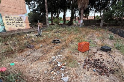 El huerto ha sufrido algunos daños por parte de un grupo de personas que accedieron al recinto.