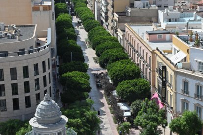 Imagen aérea del Paseo de Almería.