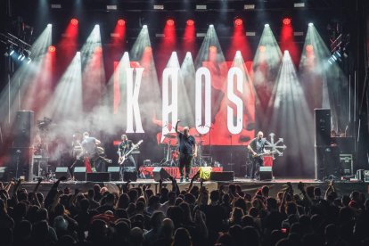 Kaos Urbano, que estarán en Albox, durante un concierto en A Candeloira en ediciones anteriores.