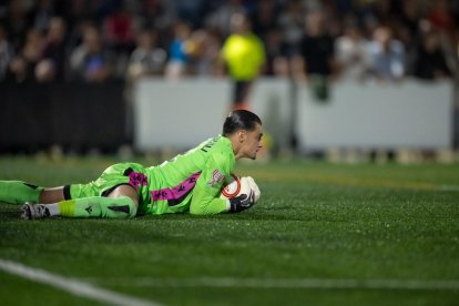 Áron Yaakobishvili fue el mejor del Almería. Sostuvo a sus compañeros en Castellò para lograr la remontada en la prórroga por 1-2.