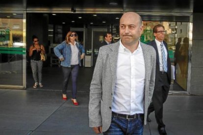 Clemente García en la Ciudad de la Justicia en su primera comparecencia. 