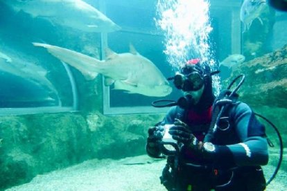 Bisbal en el Aquarium de Roquetas