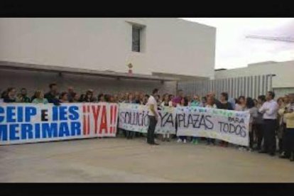 Protesta reciente de todos los padres pidiendo más plazas