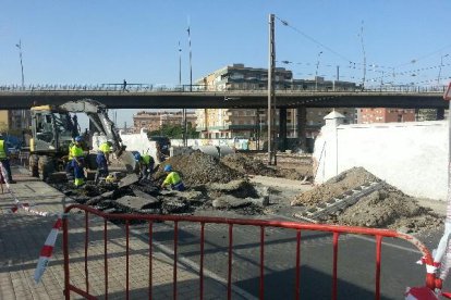 Obras esta misma mañana.