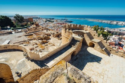 Vista aérea de la Alcazaba de Almería