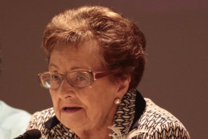 Consuelo Jordá, durante la presentación de su libro de recetas de toda la vida.