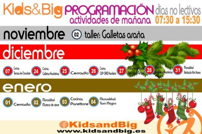 Talleres infantiles en los días no lectivos en Kids and Big, Aguadulce.