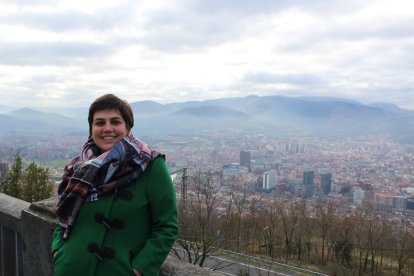 María Docavo durante un viaje a Bilbao.