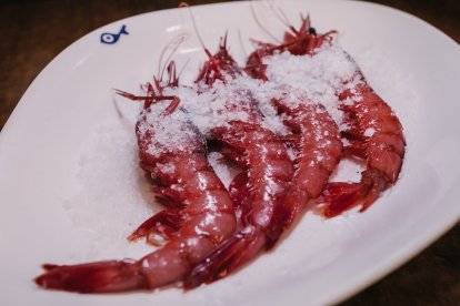 Gamba Roja de Garrucha en el Restaurante Escánez.