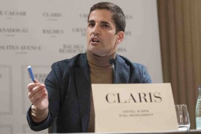 Robert Moreno en la rueda de prensa.
