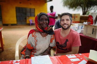 Jesús Verdegay en un poblado de la región de Tigania, en Kenia.