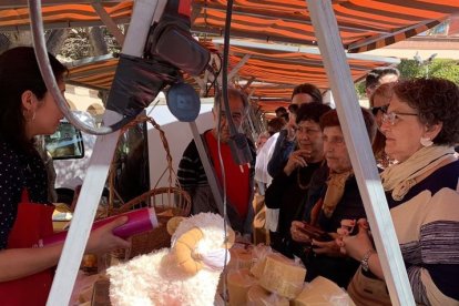 Edición pasada de la Feria del Queso Artesano de Almería, en la Plaza Vieja.