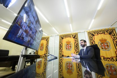 Ramón Fernández-Pacheco durante una videoconferencia